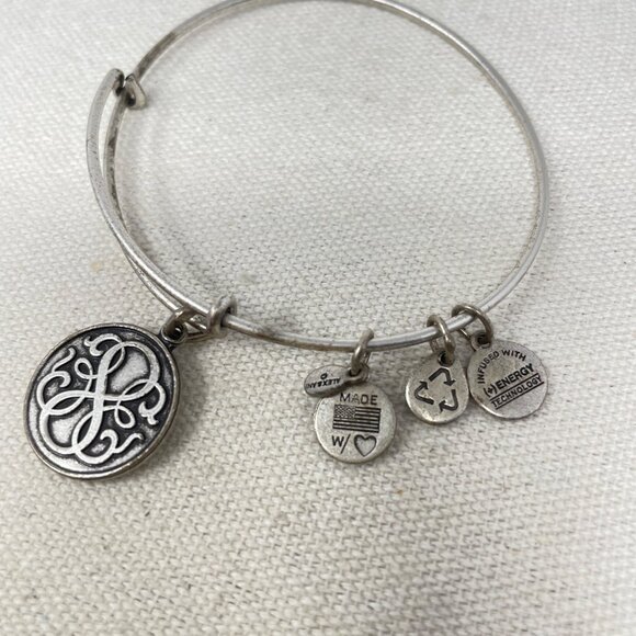 Alex and Ani Path of Life Charm Bangle Bracelet 2014 Adjustable Silver-Tone - Picture 2 of 6